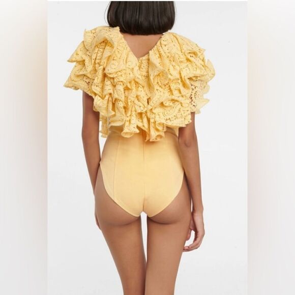 ROTATE Birger Christensen Carmen lace trimmed bodysuit, US8 - Picture 5 of 16